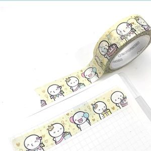 🆕 TheCoffeeMonsterzCo Birthday Bash Emotis Washi Tape - 15mm